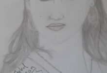 رسم فتاة حزينة بالخطوات